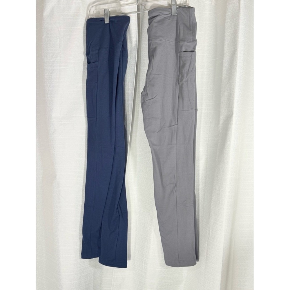 NEW‎ super soft 4 pair leggings light fleece line Black Gray Navy Red size L - Picture 5 of 6
